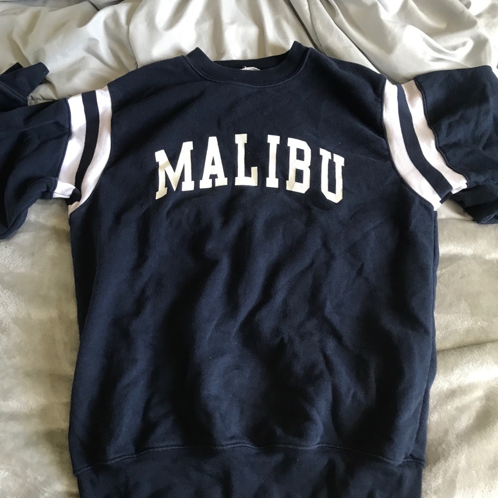 Navy Brandy Melville Malibu Crewneck